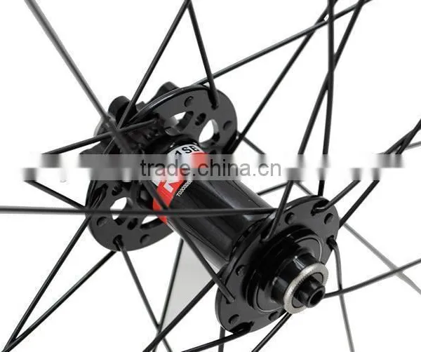 700C Aero 50mm 25mm Carbon Disc Clincher Wheelset Tubeless Compatible, Cyclo Cross Carbon Disc Clincher Wheelset photo-2