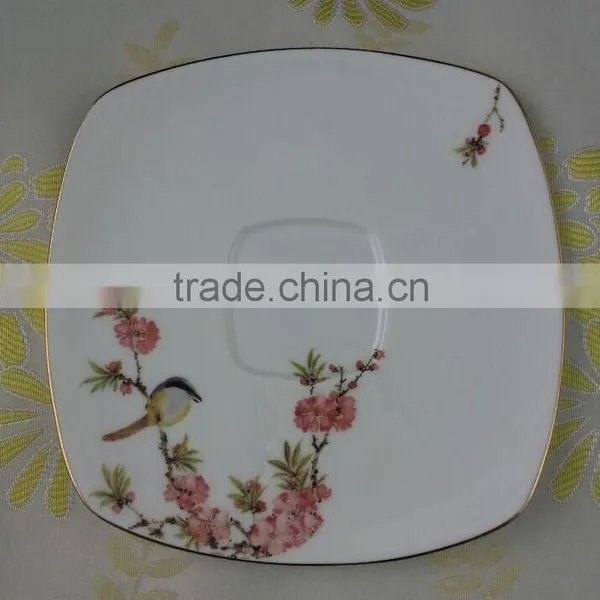 Ceramic Gold Rim Tea Cup and Saucer 300ml Bone China Tea Cup and Saucer Sets photo-5