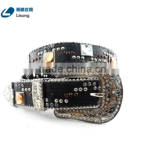 Bling Western Crystal Rhinestone Dress Concho Straps For Men photo-2