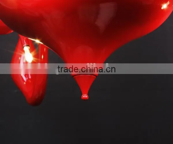 Modern Cast Iron Chandelier Decoration Light Art Red Swan Chandelier for Restaurant photo-5