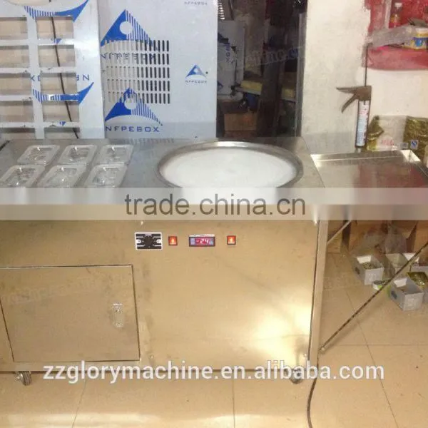 2015 Hot Sale Flat Single Pan With 6 Topping Pans Stir Fry Ice Cream Machine photo-4