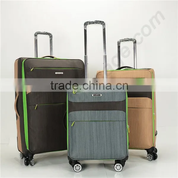 New Product Nylon Fabric Material Aluminum Trolley Luggage Set