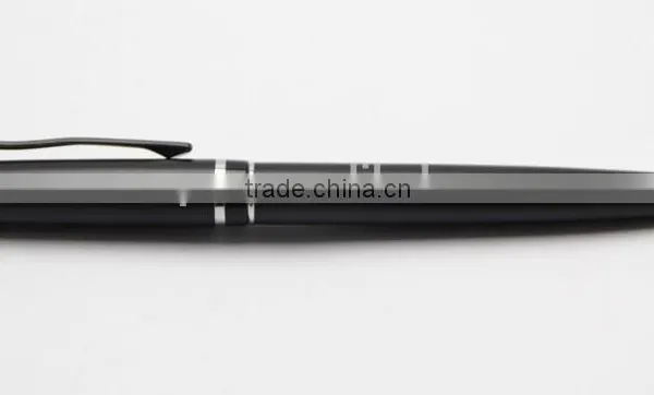black silver ring roller metal pen