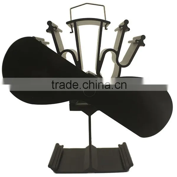2 Blades Eco Stove Fan Heat Powered Stove Fan photo-4