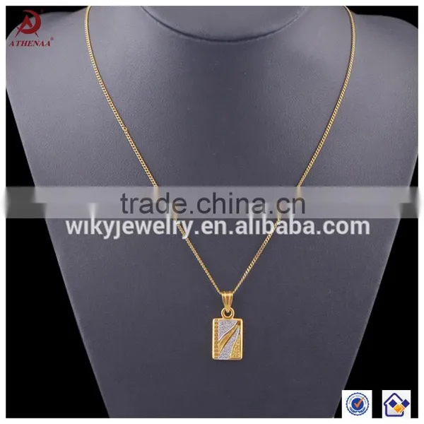 ATHENAA Gold Plated Copper Square Shape Essential Oil Pendant China Importer Jewelry photo-5