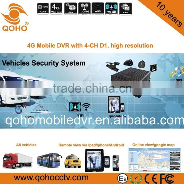 H.264 Car Mobile DVR 4-CH HDD/SSD Monitoring Compression MDVR photo-3