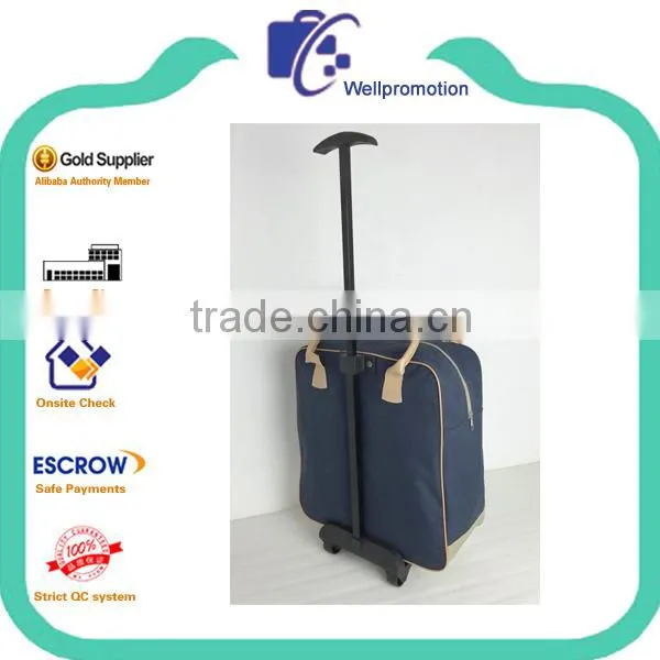 600D 20" Mini Luggage Trolley With Leather Handles photo-2