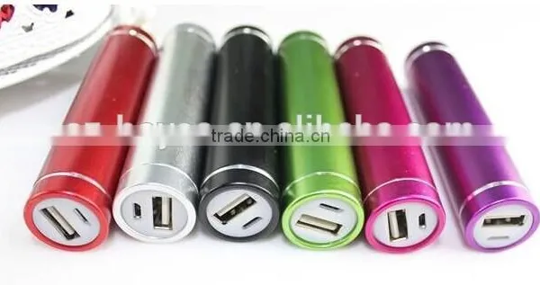 2016 Best Selling Cylinder Shaped Aluminum 2600mah Power Bank, Promotion 2600mah Power Bank photo-5