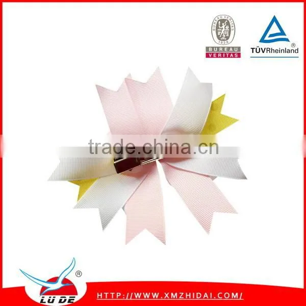 Cute Grosgrain Ribbon Bows With Elastic Hair Bands for Baby/kids, photo-4