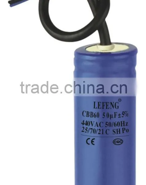 White Plastic & Aluminum Shell LEFENG Brand Cbb60 Cbb65 Cbb61 Cd60 Series Capacitor 5-120uf 250-500vac