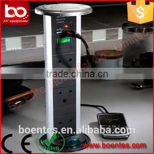 Worktop Popular Socket for Kitchen Hidden Pop Up Power Socket With 3* UK Power Plug photo-4