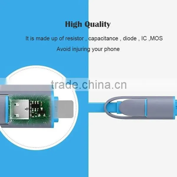 Micro USB Cable 2 in 1 Sync Data Charging USB Cable for IPhone6/7/for Samsung Android photo-3