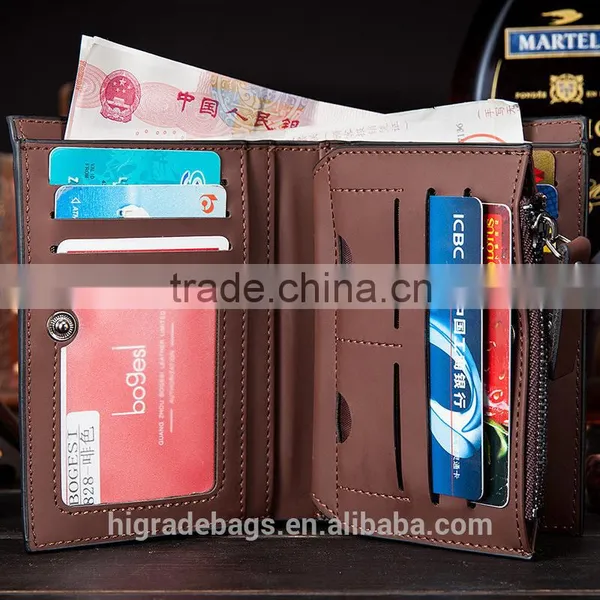 Trendy Bifold Mens Wallets With Coin Pocet In Brwon Color Wholesale photo-3