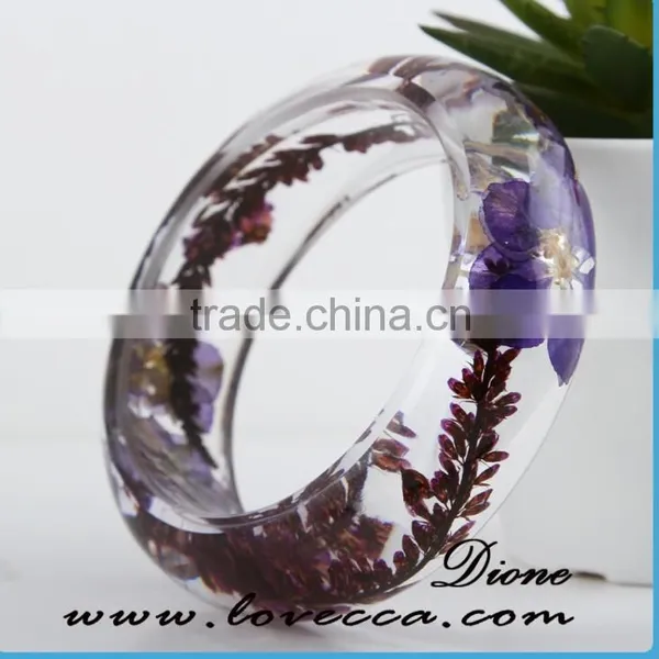 Most Elegant Women Simple Design Real Resin Flower Bangles Wholesale photo-5