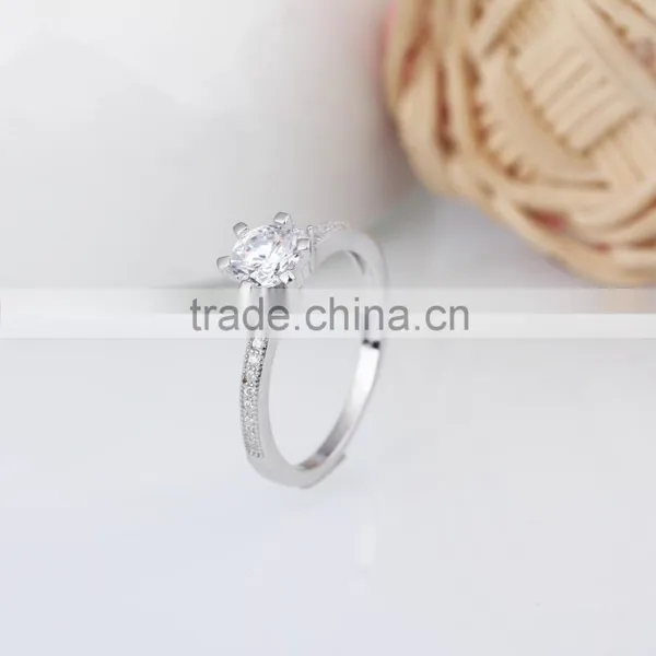 925 Sterling Silver Mother and Son Design Busting Ring With Zircon photo-2