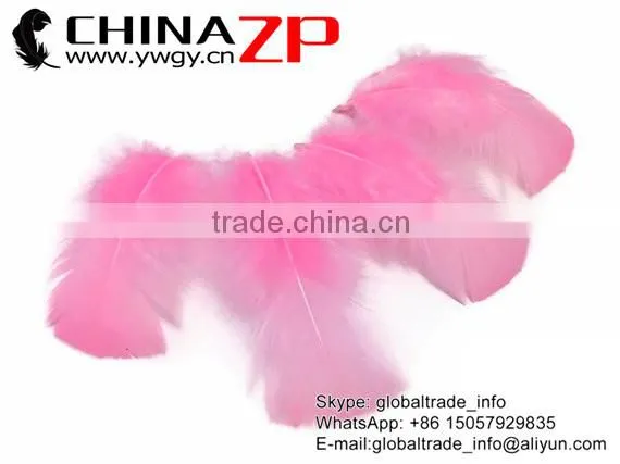ZPDECOR Best Quality Plumage Cheap Dyed Candy Pink Turkey T-Base Body Feathers for Sale photo-2