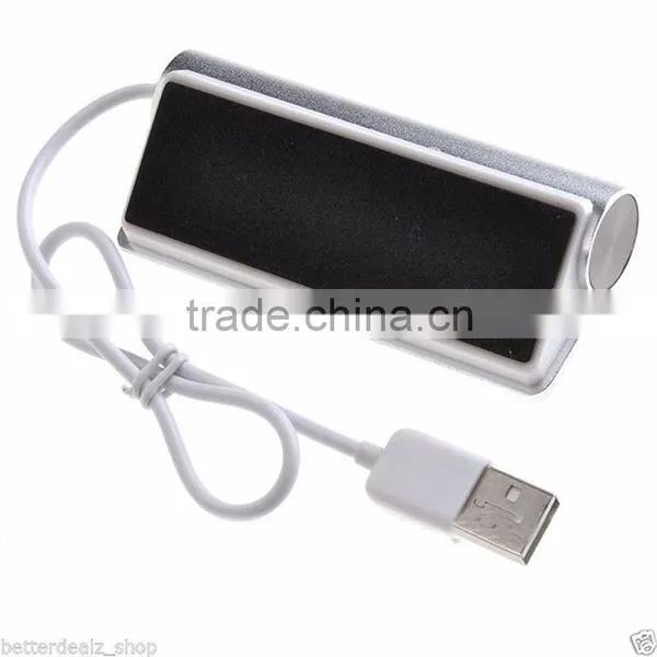 High-end Mini Silver Metal 4 Ports 2.0 USB Hub Aluminium photo-3