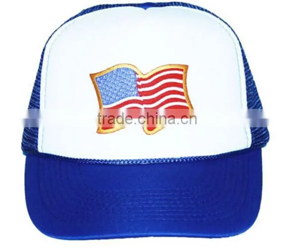 Trucker Mesh Snapback Hat Patch Embroidery Royal Embroidery Patch Trucker Cap photo-6