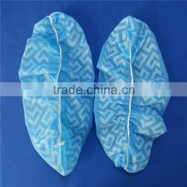 Disposable White Blue Green PE CPE PP SMS Microporous Shoe Cover Machine Made photo-2