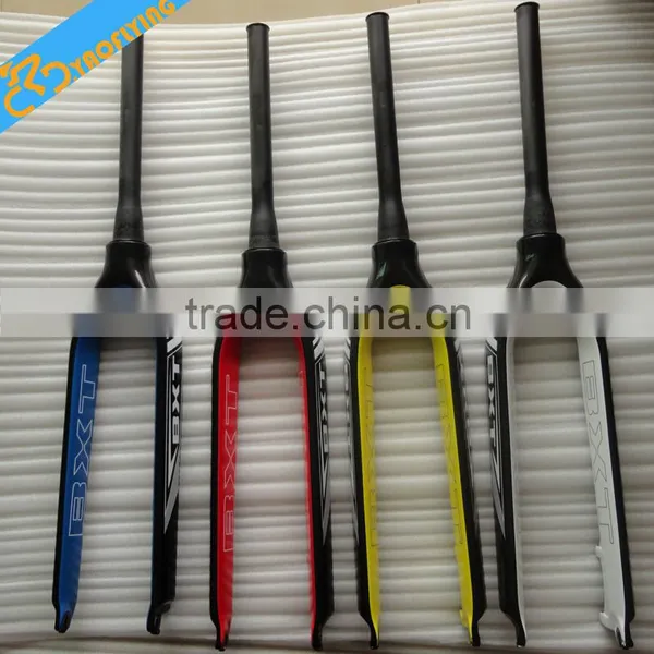 Full Carbon Fiber Red Glossy Carbon Road Bicycle Fork 700C 29er Carbon Bicycle Fork for Racing photo-4