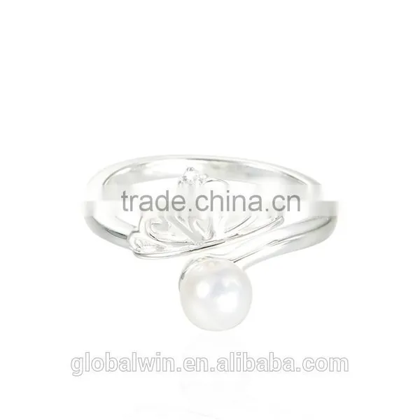 Original Jewelry 925 Sterling Silver Pearl Zircon Ring Jewerly