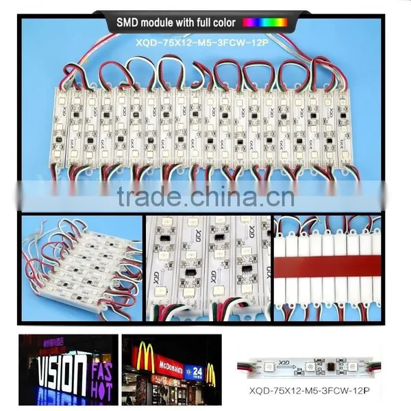 XQD 3 Chips 5050 /5630/5054/3528 SMD Modules Led Waterproof Glue Different Size Led Modul RGB Led Module With 3M Adhesive photo-2
