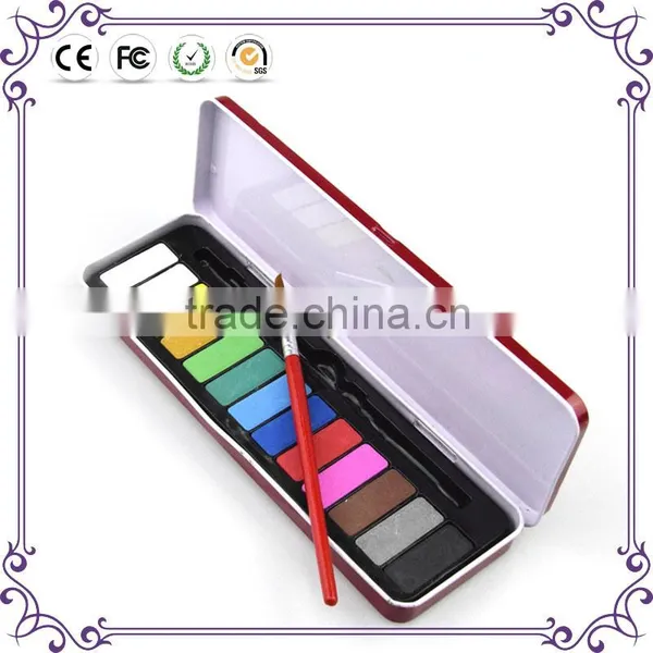 Non-toxic Popular Cake Watercolor Paint Set for Drawing 13 Colors Watercolor Paint Set