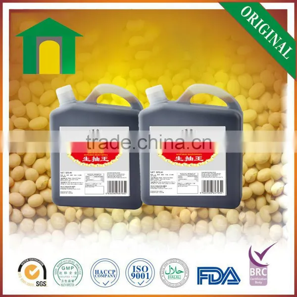 Supply High Quality Chinese NoMSG Bulk Light Soy Sauce Low Salt 5LBS photo-4