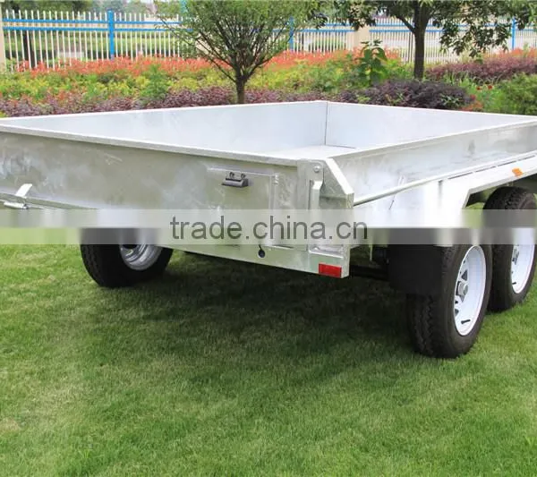 Hot Dipped Galvanized Tandem Trailer Double Axle Farm Trailer photo-2
