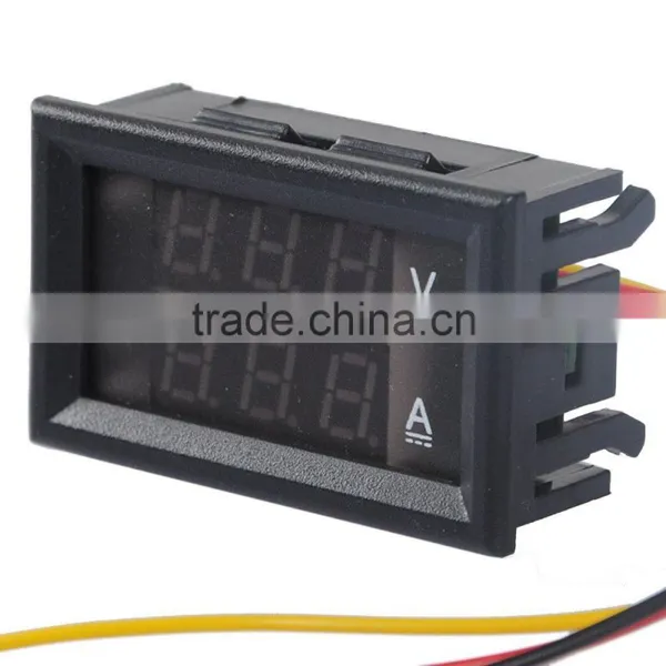DC 4.5-30V 100A Red Blue Led Dual Panel Digital Voltmeter and Ammeter With Shut photo-2