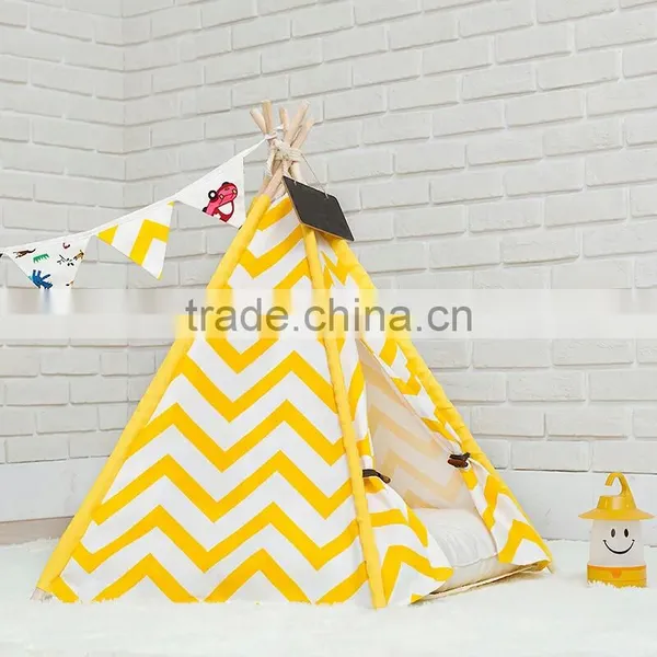 New Custom Chevron Style Wholesale Dog Play Sleep Pet Teepee Tent photo-3
