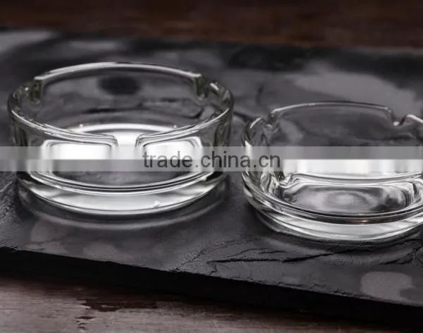Round Glass Ash Tray Clear Glass Ash Tray photo-2