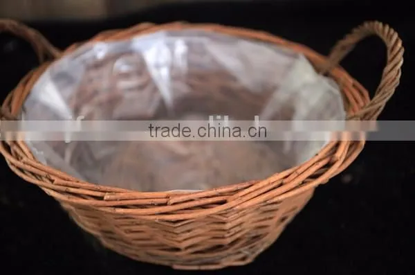 2016 New Creative Hanging Wicker Basket Handmade Crafts Wicker Flower Pot photo-2
