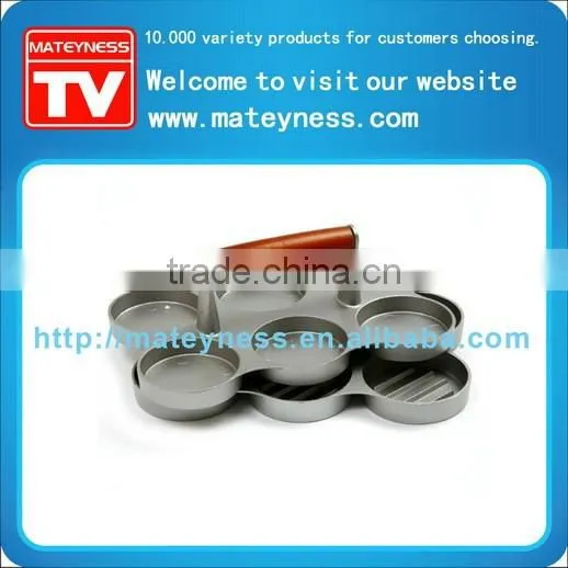 6-Slider Mini Burger Press Durable Aluminum Construction photo-2