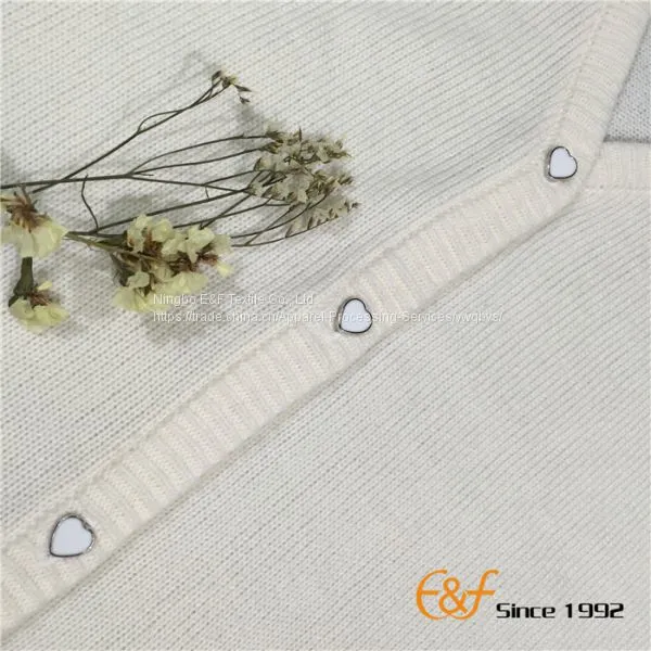 Thin Plain Jersey Embroidery Long-sleeves Cardigan photo-3