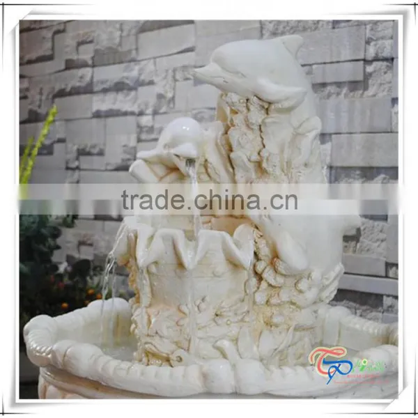 Indoor Resin Three Dolphin Water Fountain photo-3