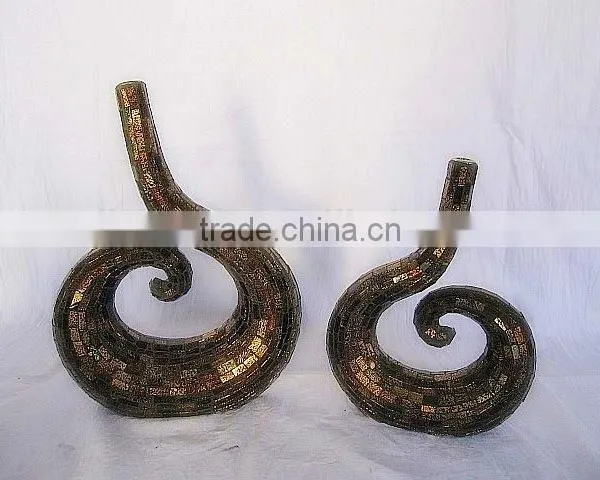 High Quality Green Color Glass Flower Pot photo-5