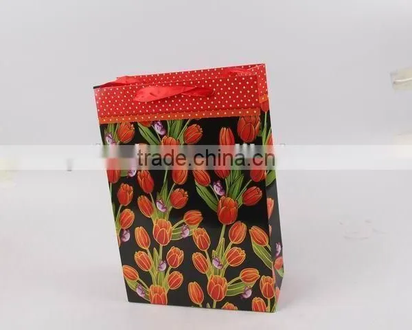 Flower Design Foldable Gift Bag / Shopping Paper Bag photo-4