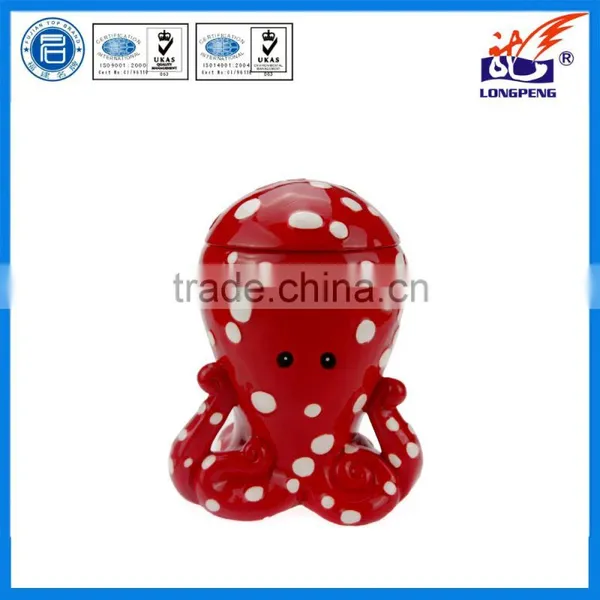 Ceramic Ocean Series Octopus Cookie Jar/Candy Jar/Canister