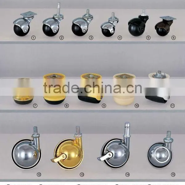 Gold Finish Shopping Trolley Elevator Castors