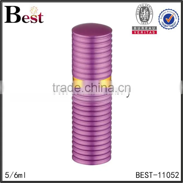 2017 Hot New Products Cosmetic Packaging 5ml 6ml Purple Pocket Glass Perfume Bottle Screw Spray Aluminum Cover Bottle Perfume photo-2