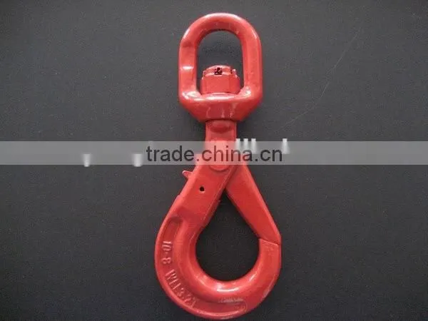 G80 Red Painted Safety Self-Locking Swivel Lifting Hook photo-3