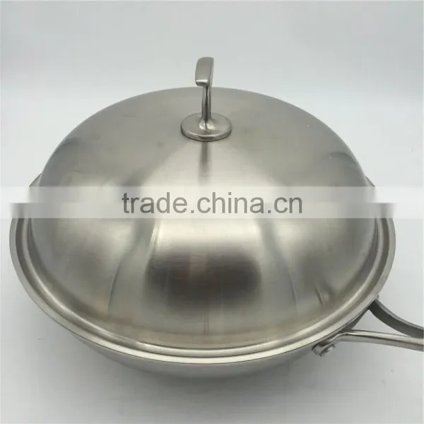 Stainless Steel Non-stick Cook Pan Hand Fry Wok Round Bottom Carbon Steel Wok photo-3
