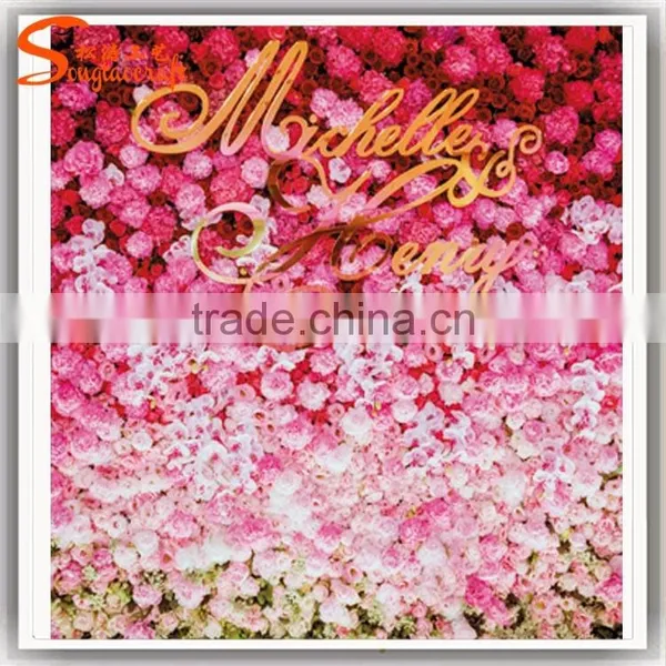 New Hanging Artificial Flowers Decoration Artificial Flowers Walls New Design Customized Artificial Flower Wall photo-5