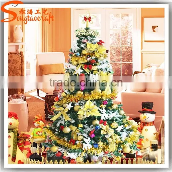 2015 New Product Xmas Tree Needle Pine Tree Fiber Optic Decorative Plastic Mini Christmas Trees for Home Decoration photo-3