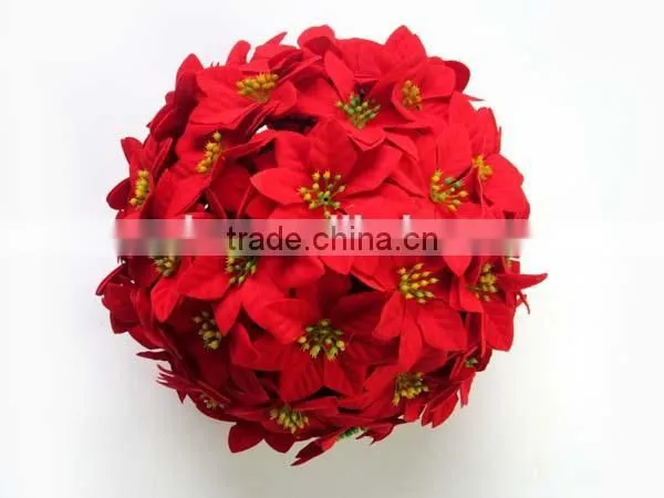 Christmas Red Flower Ball for Home Decoration