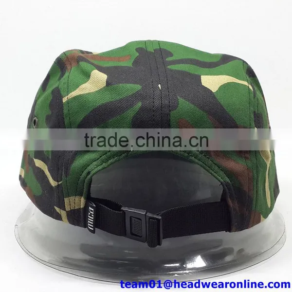 Custom Pattern Printed 5 Panel Hat With Leather Patch photo-4