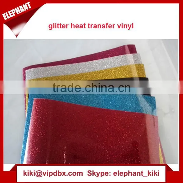 Glitter/PU Heat Transfer Vinyl Sheets Cut for Clothing photo-2