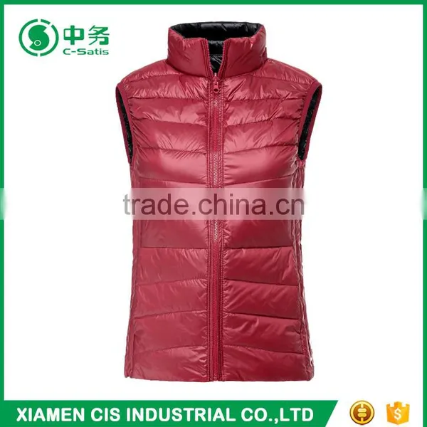 Latest Design Multi Color Reversible Lightweight Women Winter Duck Down Vest photo-5