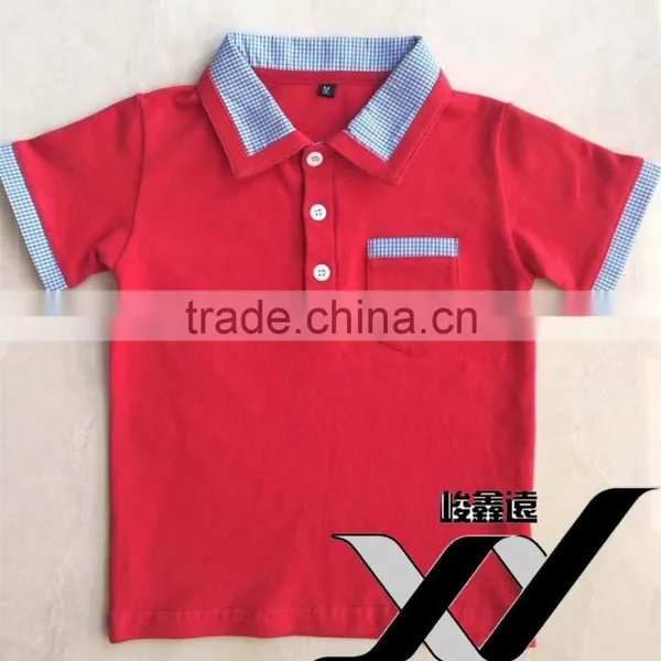 Lovely Short Sleeve Pique Kids' Polo Shirts Cotton/ Spandex High Quality Children' Clothing Boy T-shirt photo-3